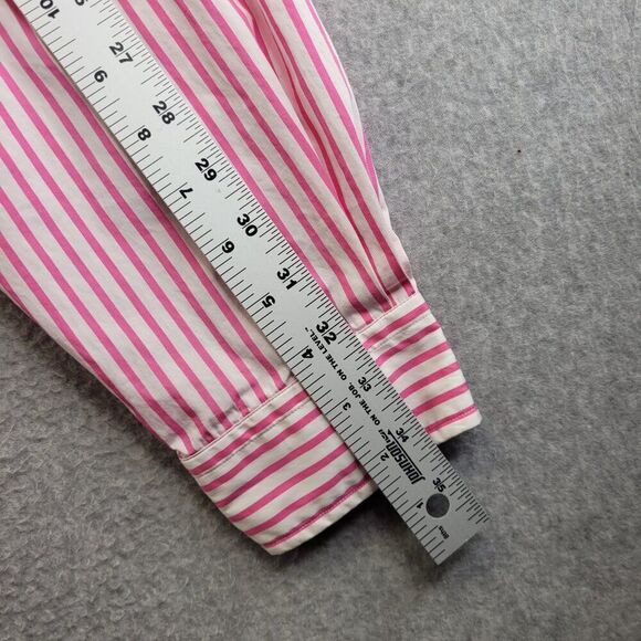 Ralph Lauren Shirt Mens 2XLT Pink Vertical Stripe Office Church Wedding Easter - Picture 9 of 11